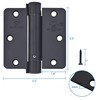 SORGMACH Self Closing Hinge 3 ½"x 3 ½" Satin Nickel