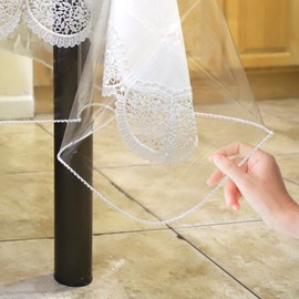 Clear Plastic Tablecloth Protector - 54 x 54 Inch, Vinyl PVC Table Cover for Indoor & Outdoor Use, Waterproof, Oil Spill Proof, Wipe Clean Rectangle Dining Table Protector