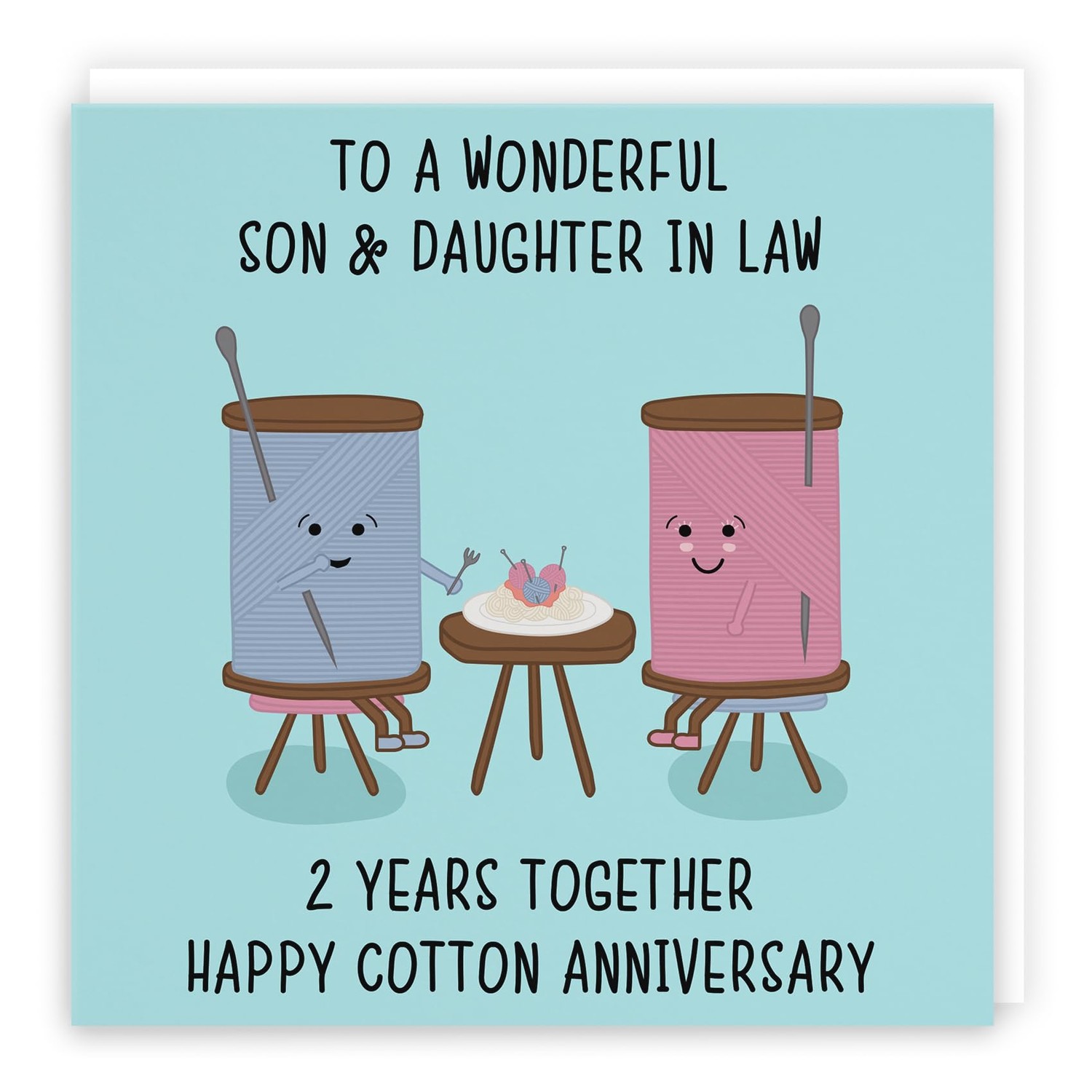 Hunts England - Son And Daughter In Law 2nd Anniversary Card - Fun Cute ...