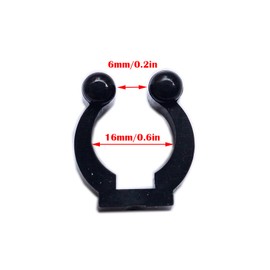 Mantouxixi 20 Pcs Fishing Pole Rod Holder Clips Rubber,Billiards Snooker Cue Locating Clip Holder Regular Fishing Rod Storage Clips Black for Pool Cue Racks