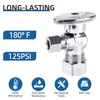 (4 Pack) BH Angle Stop Valve 1/2" Nominal Comp x