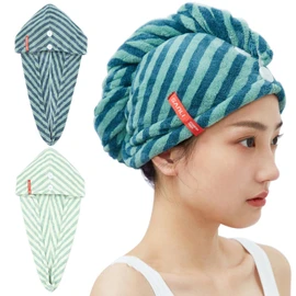 Hair Dry Towel, Dry Cap, Set of 2, Face, Pool, Bath, Absorbent [5 Times] Microfiber, Quick Drying, Marshmallow Texture, Fluffy and Mochi, Towel Cap, Fluffy Mochi, Towel Cap, Fuwamoko, Hair Turban,