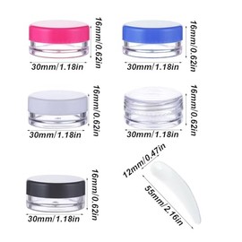 Aeuezxx Transparent Empty Containers, 10 Pieces Cosmetic Containers and 10 Pieces Scoop for Cream Spatula, Cream Jar, Mini Cans, Travel Sample Container, Makeup Curved Spatula, Spatula Cosmetics