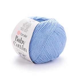Art of Yarn Babe Cotton Pure 50% Cotton 50% Acrylic Fine 2 Yarn Soft Smooth Summer for Knitting, Crocheting, Amigurumi, Baby Blankets Garments Total 150g (5.28 Oz), 495m (541.32Yds) 3 Skein 99448