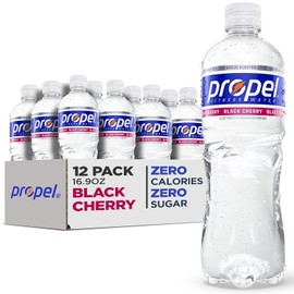 Propel Black Cherry,Zero Calorie Sports Drinking Water,16.9 Fl Oz(Pack of 12)