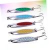 BESPORTBLE 5pcs Sequins Fishing Lures Artificial Fish Baits Bright Beveling
