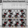 Buruis Countertop Wine Rack with Wood Base, 14 Bottle Tabletop