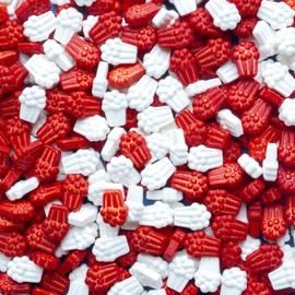 Red & White Popcorn Boxes - Edible Sprinkle Topping | great for Baking, Decorating Brownies, Cakes, Cookies, Doughnuts, Ice Cream, & More - (3.5oz Jar)