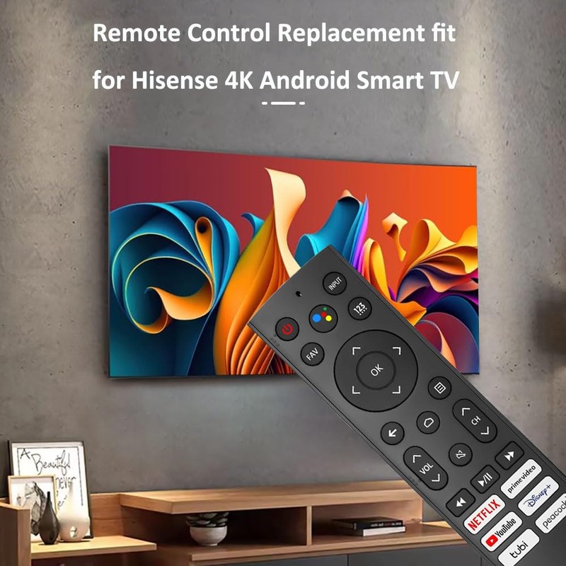 New Remote Control Replacement for Hisense TV (ERF3A90), Fit for
