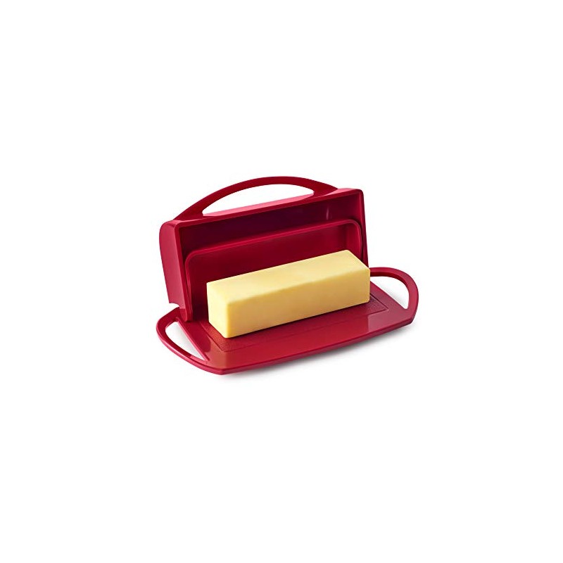 Better Dish Flip-Top Butter Dish without Spreader (Red)