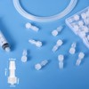 30pcs Syringe Adapter, Clear Male Luer Lock 1/4" Luer Lock