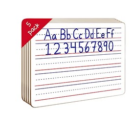 5 Pack Dry Erase Ruled Lap Boards l 9 X12 inch Lined Whiteboards Double Sided Mini White Boards
