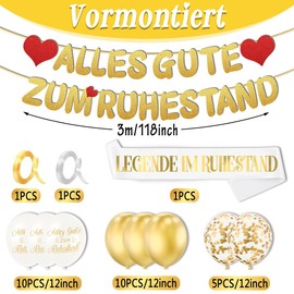 Retirement Decoration, Happy Retirement Banner, Balloons Retirement, Decoration Pension, Happy Retirement for Pension, Retirement Party