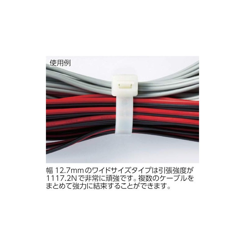 TRUSCO(トラスコ) ケーブルタイ幅2.5mm×300mm最大結束φ80標準型 TRCV300SS 1袋(100本)