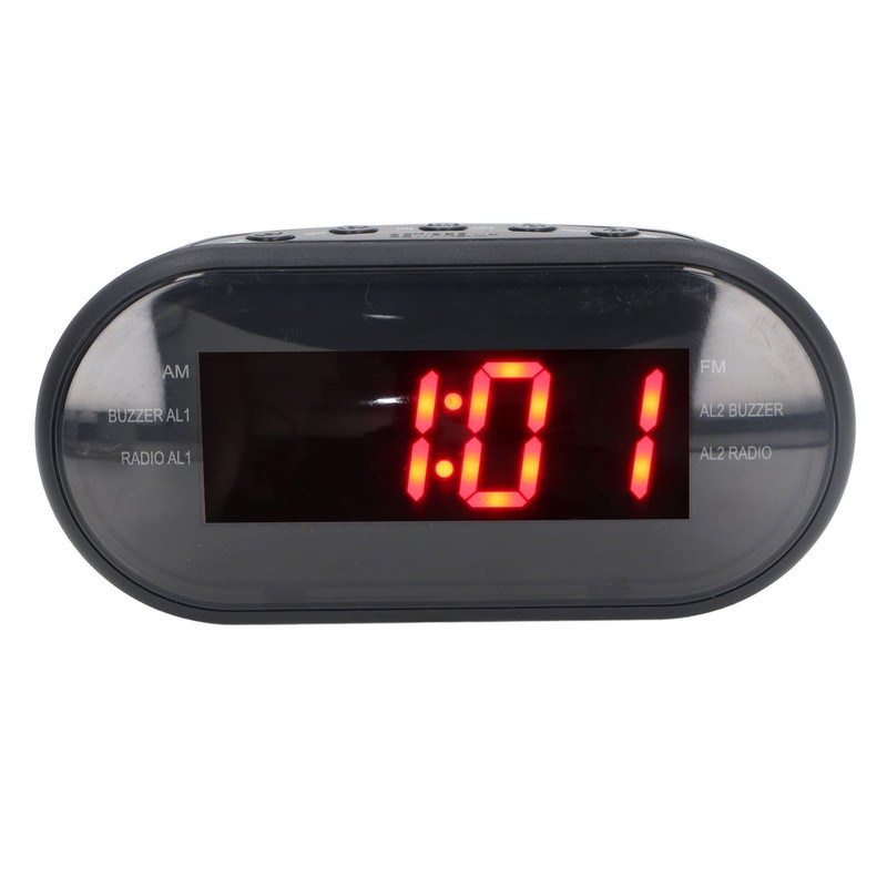 Digital Alarm Clock Bedroom Large Display AM FM Radio LED