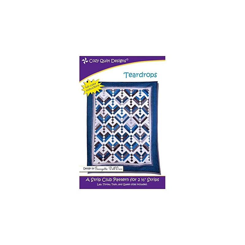 Cozy Quilt Designs 'Strip Club' Pattern - Teardrops (Includes Instructions