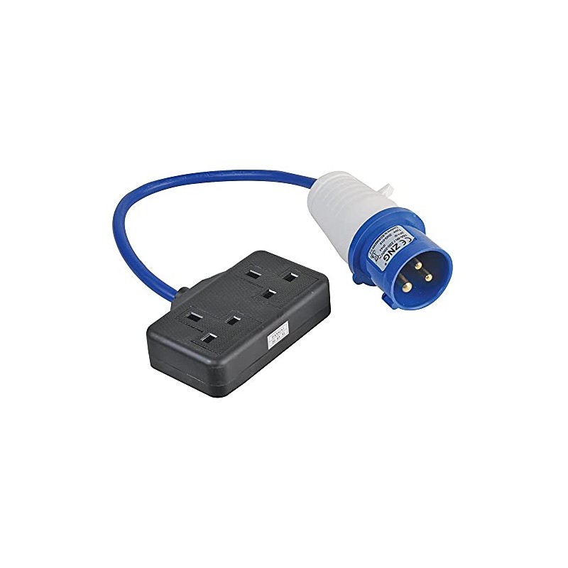 PRO ELEC PELB0139 16A, 230V, 2 Gang UK 13A Mains