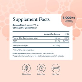 Youtheory Collagen Powder - Premium Collagen Supplement with Vitamin C & Biotin - Supports Healthy Hair, Nails, Skin & Joints* - Dairy, Soy & Gluten Free - Vanilla, .27 oz (21 Pack) | Youtheory