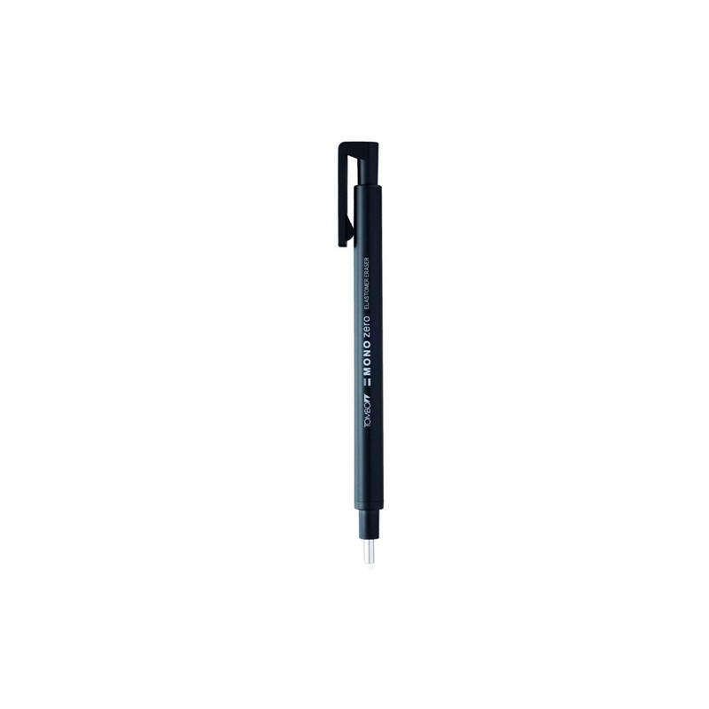 Tombow Holder Eraser, Mono Zero Round Sharpe Black (EH-KUR11)