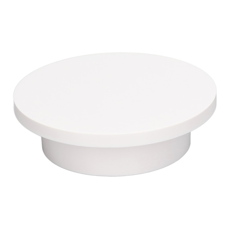 Rotating Display Stand 16cm White Remote Control Low Noise Electric