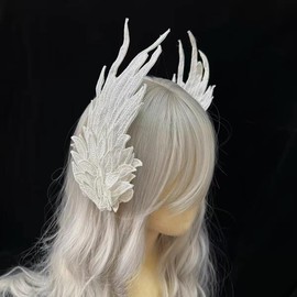 White Angel Wing Hair Clips Hair Accessories Angel Demon Hair Barrettes Lolita Headwear Wings Cosplay Costume Headpieces for Girls Women