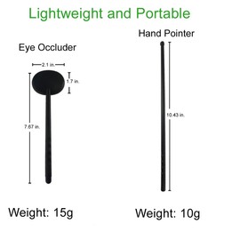 Handheld Eye Occluder with Hand Pointer for Vision Test, Portable Premium Ophthalmic Eye Exam Tool for Ophthalmologists Orthoptists and Optometrists (1pc Eye Occluder and 1pc Pointer)