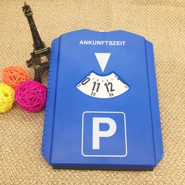 BWESOO Blue Digital Parking Timer Parking Disc with Ice Scraper European Parking Clock 24 Hour Time Display for Car Winter Packing Tools and Equipment