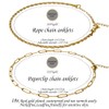 Kueroami Ankle Bracelets for Women, 18k Gold Anklets Set Layered
