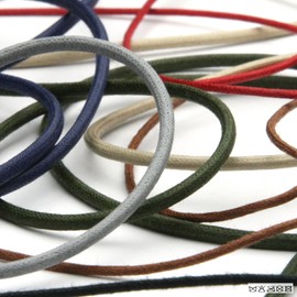 FUJIYAMA RIBBON Wax Cord, Round Cotton Cord, Approx. 0.05 inch (1.2 mm), Red, 3.6 ft (9.14 m) Roll, Crafts, Accessories