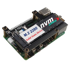 ZDE ZP517A PCIe to M.2 Key M NVMe SSD Shield HAT Hard Drive Adapter Board Pip PCIe Peripheral Board for Raspberry Pi 5 Compatible with M.2 SSD 2230 2242 2260 2280