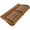 Nordic Style Teak Wood Natural String Shower and Bathmat 19.6″