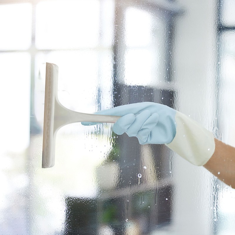 Glass Wiper with Non Slip Handle Silicone Window Cleaner Squeegee