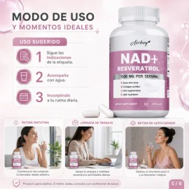 Nad Y Resveratrol 1500mg Suplemento 60 Cápsulas Adulto                                                                                                