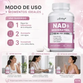 Nad Y Resveratrol 1500mg Suplemento 60 Cápsulas Adulto                                                                                                