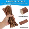 PATIKIL 36 Pcs 20cm Wood Log Sticks, 0.2-0.5 inch in