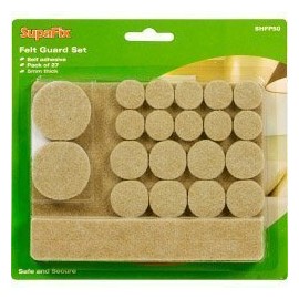 Laminate / Wooden Floor Furniture Protection Pads Pack of 27 (various shapes) by SupaFix