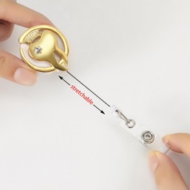 Tooth Badge Reel Holder Dental Medical ID Badge Holder Reels Retractable for Dentist Nurse