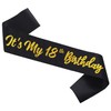 Black It's My 18th Birthday Sash Funny 18th Birthday Sash