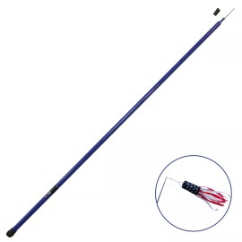 Anley 10Ft Telescopic Flagpole - Retractable Fiberglass Telescoping flag pole