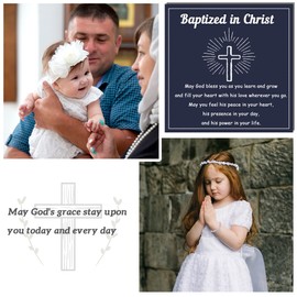HGDEER Baptism Gifts, Confirmation Christian Religious Gifts Cross Bracelet for Her