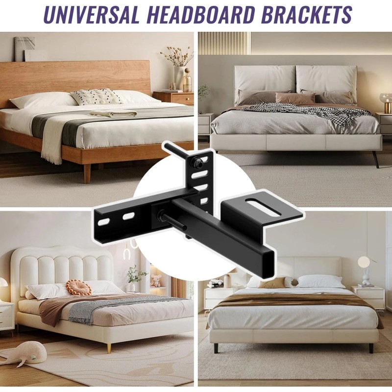 CCJH Adjustable Bed Headboard Wall Mounting Brackets,Footb