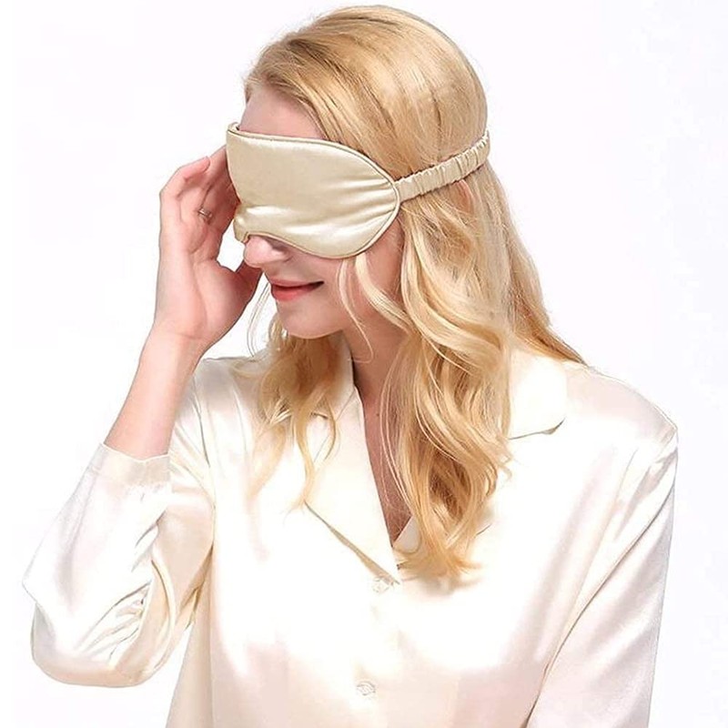 Pack of 2 Silk Adjustable Sleeping Masks, Adjustable Eye Mask,
