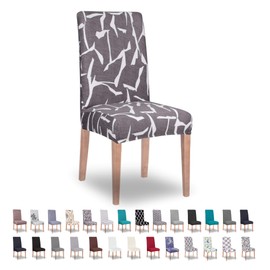 SPRINGOS Universal Chair Cover Stretch Universal Grey/White 38-70 cm