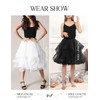 DRESSTELLS White Tulle Skirts for Women, A Line Elastic Waist