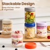 Spreccio 6-Pack 16oz Glass Jars with Airtight Lids,Overnight Oats Containers