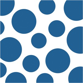 Creative Converting Celebrations 16 Count Chevron and Polka Dots Lunch Napkins, True Blue