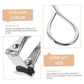 MERRYHAPY 2pcs Women's Eyelash Curler Mini Portable Stainless-steel Lash Curler Set Eyelash Makeup Supplies
