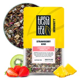 Tiesta Tea - Strawberry Kiwi Herbal Tea | Loose Leaf | Strawberry Hibiscus Kiwi Fruit Tea | Premium Caffeine-Free Herbal Blend | Make Hot or Iced & Up to 25 Cups | 2.5 oz Resealable Pouch