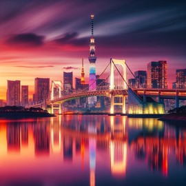 Digital image picture photo wallpaper background Skyline Tokyo 224