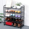 QianHao Black 5-Tier Shoe Rack for Closet，15-20 Pairs Shoe Organizer，